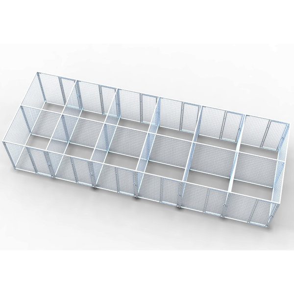 Back to Back Complete 12-Run Kennel 5’x5’ w/ Stainless steel hardware