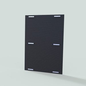 Isolation Panel HDPE 57"x48" Black w/ 8-SS brackets and bolts, 10', 5' side.