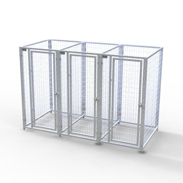 Complete 3-Run Kennel 3'x4' w/ Stainless steel hardware.