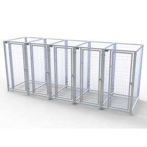 Complete 5-Run Kennel 3'x4' w/ Stainless steel hardware.