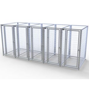 Complete 5-Run Kennel 3'x5' w/ Stainless steel hardware.