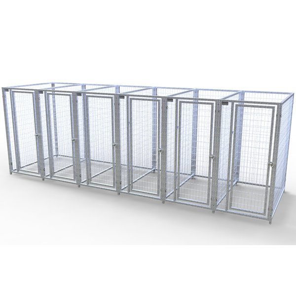 Complete 6-Run Kennel 3'x5' w/ Stainless steel hardware.