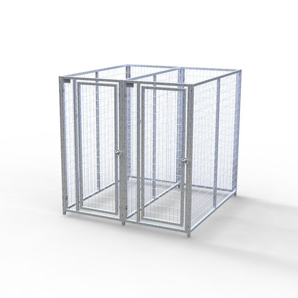 Complete 2-Run Kennel 3'x6' w/ Stainless steel hardware
