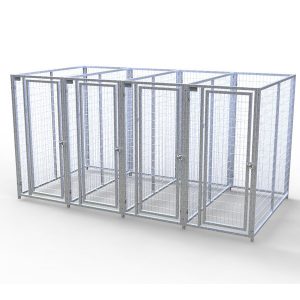 Complete 4-Run Kennel 3'x6' w/ Stainless steel hardware
