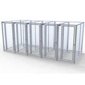 Complete 5-Run Kennel 3'x6' w/ Stainless steel hardware