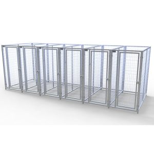 Complete 6-Run Kennel 3'x6' w/ Stainless steel hardware