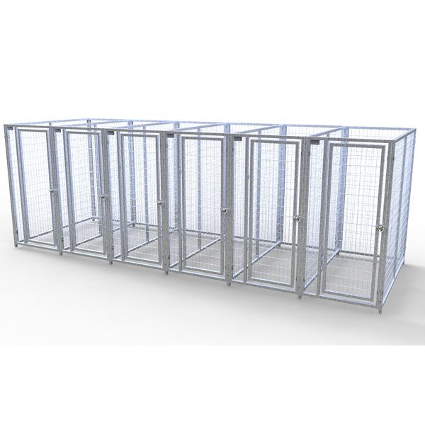Complete 6-Run Kennel 3'x6' w/ Stainless steel hardware