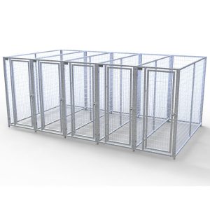 Complete 5-Run Kennel 3'x8' w/ Stainless steel hardware.