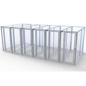 Complete 6-Run Kennel 3'x8' w/ Stainless steel hardware.