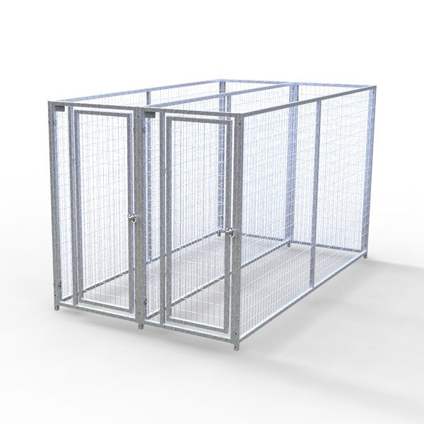 Complete 2-Run Kennel 3'x10' w/ Stainless steel hardware
