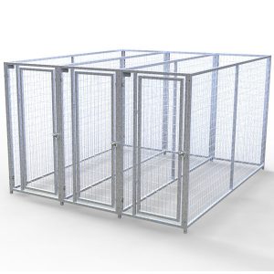 Complete 3-Run Kennel 3'x10' w/ Stainless steel hardware