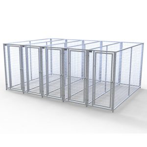 Complete 5-Run Kennel 3'x10' w/ Stainless steel hardware