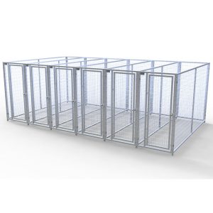 Complete 6-Run Kennel 3'x10' w/ Stainless steel hardware