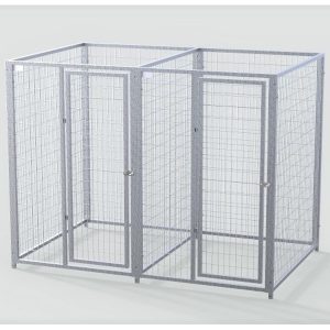 Complete 2-Run Kennel 4'x5' w/ Stainless steel hardware.