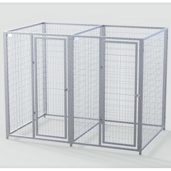 Complete 2-Run Kennel 4'x5' w/ Stainless steel hardware.