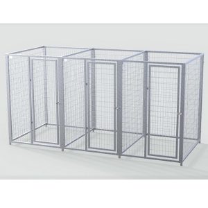 Complete 3-Run Kennel 4'x5' w/ Stainless steel hardware