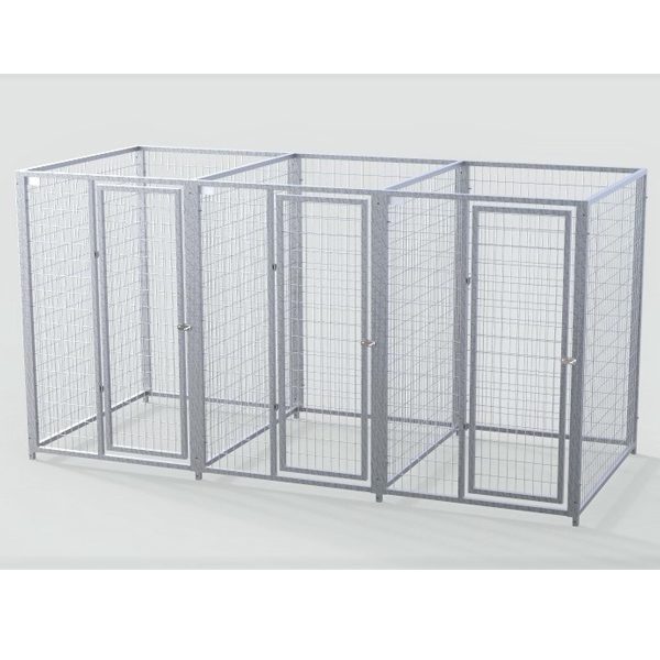 Complete 3-Run Kennel 4'x5' w/ Stainless steel hardware