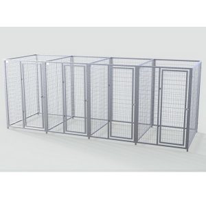 Complete 4-Run Kennel 4'x5' w/ Stainless steel hardware