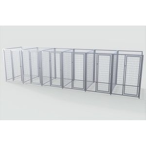 Complete 6-Run Kennel 4'x5' w/ Stainless steel hardware