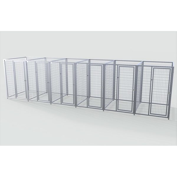 Complete 6-Run Kennel 4'x5' w/ Stainless steel hardware