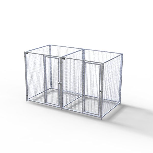 Complete 2-Run Kennel 5'x5' w/ Stainless steel hardware.