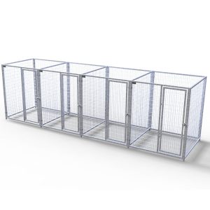 Complete 4-Run Kennel 5'x5' w/ Stainless steel hardware.