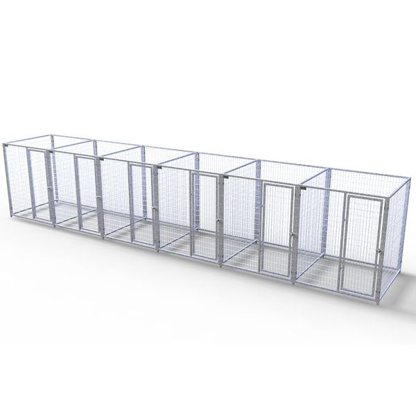 Complete 6-Run Kennel 5'x5' w/ Stainless steel hardware.