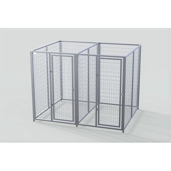 Complete 2-Run Kennel 4'x6' w/ Stainless steel hardware.