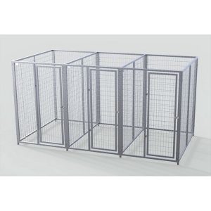 Complete 3-Run Kennel 4'x6' w/ Stainless steel hardware.