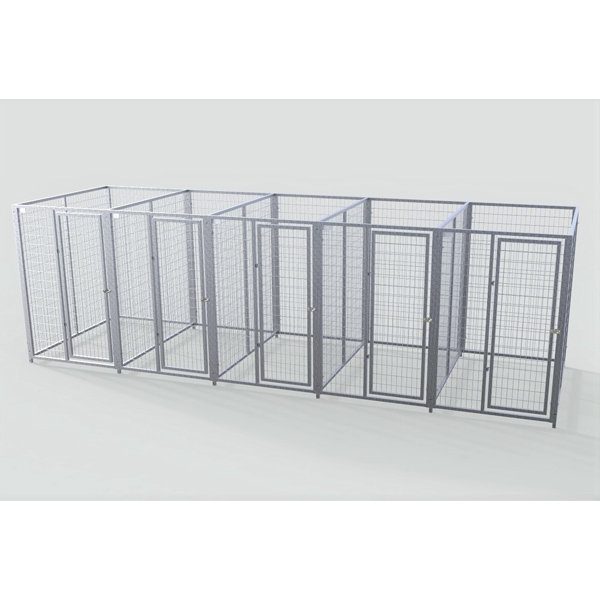 Complete 5-Run Kennel 4'x6' w/ Stainless steel hardware.