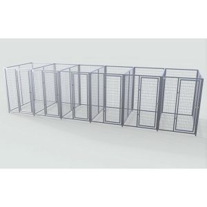 Complete 6-Run Kennel 4'x6' w/ Stainless steel hardware.