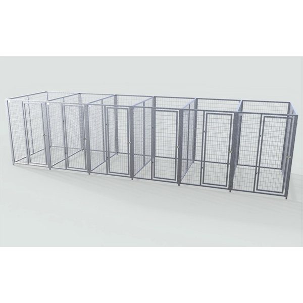 Complete 6-Run Kennel 4'x6' w/ Stainless steel hardware.