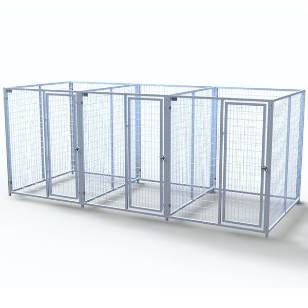 Complete 3-Run Kennel 5'x6' w/ Stainless steel hardware.