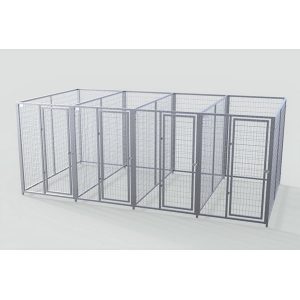 Complete 4-Run Kennel 4'x8' w/ Stainless steel hardware