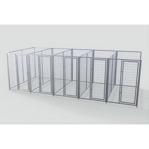 Complete 5-Run Kennel 4'x8' w/ Stainless steel hardware