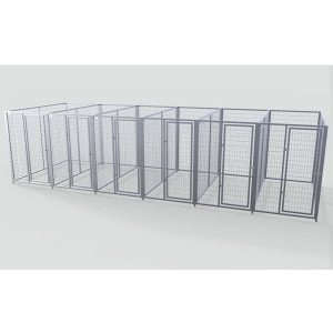 Complete 6-Run Kennel 4'x8' w/ Stainless steel hardware