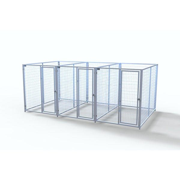 Complete 3-Run Kennel 5'x8' w/ Stainless steel hardware.