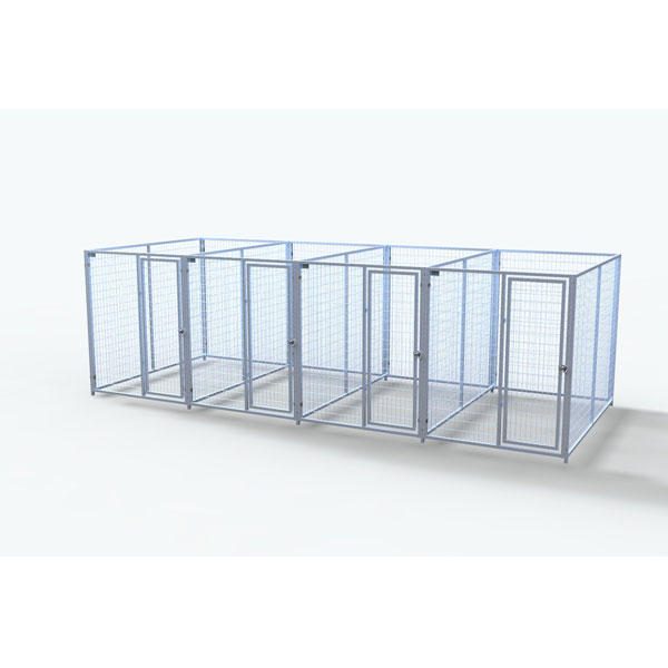Complete 4-Run Kennel 5'x8' w/ Stainless steel hardware.