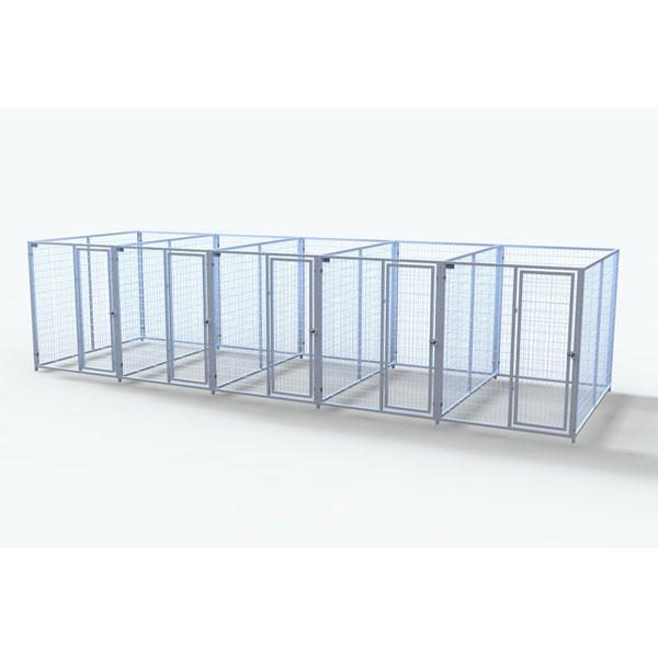 Complete 5-Run Kennel 5'x8' w/ Stainless steel hardware.