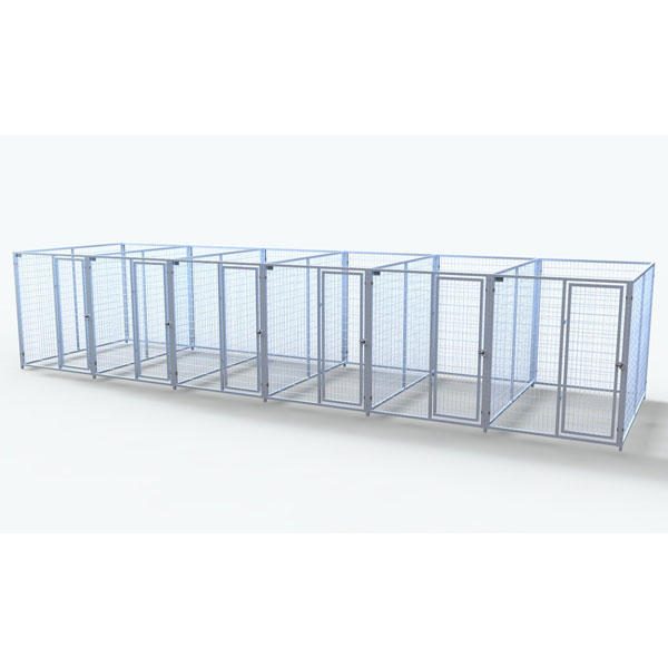 Complete 6-Run Kennel 5'x8' w/ Stainless steel hardware.
