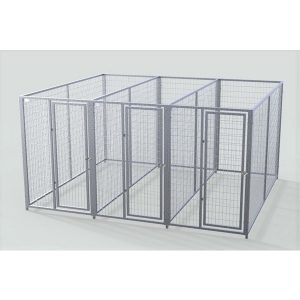 Complete 3-Run Kennel 4'x10' w/ Stainless steel hardware.