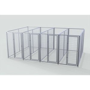 Complete 4-Run Kennel 4'x10' w/ Stainless steel hardware.