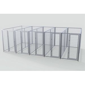 Complete 5-Run Kennel 4'x10' w/ Stainless steel hardware