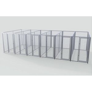 Complete 6-Run Kennel 4'x10' w/ Stainless steel hardware