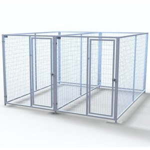Complete 2-Run Kennel 5'x10' w/ Stainless steel hardware.