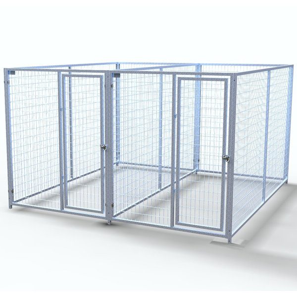 Complete 2-Run Kennel 5'x10' w/ Stainless steel hardware.