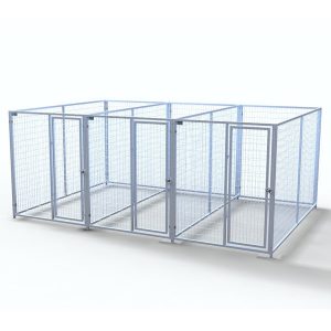 Complete 3-Run Kennel 5'x10' w/ Stainless steel hardware.