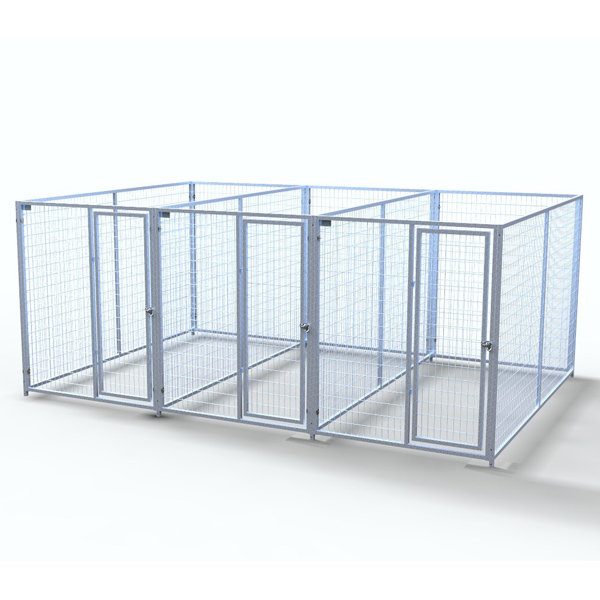 Complete 3-Run Kennel 5'x10' w/ Stainless steel hardware.