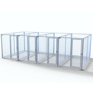 Complete 4-Run Kennel 5'x10' w/ Stainless steel hardware.
