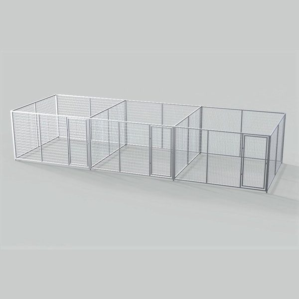 Complete 3-Run Kennel 10'x10' w/ Stainless steel hardware.